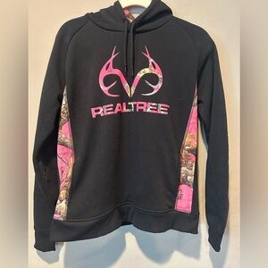 Realtree Pink and Black Camo Hoodie sweatshirt
